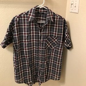 Madewell Blue Plaid Courier Button Down Shirt